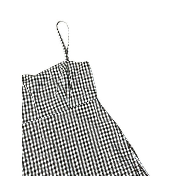 Honey Punch Brown Gingham Mini Dress Sundress Lined Womens Large Preppy Classic - Picture 13 of 15